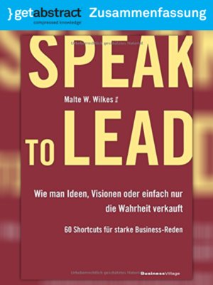 cover image of Speak to Lead (Zusammenfassung)